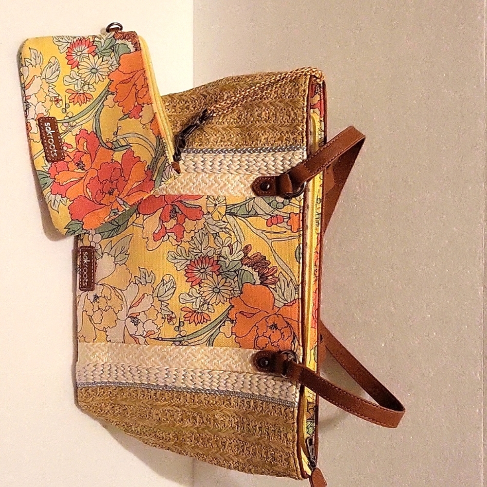 Sakroots floral tote w wristlet